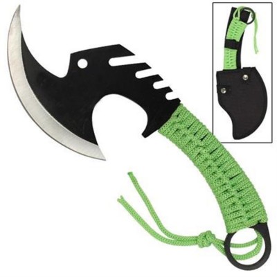 Hot Sell Outdoor Camping Hunting Survival Tactical Steel Titanium Black Blade Axe with Screwdriver Hammer Axe Tomahawk