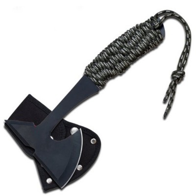 Bushcraft High Quality custom hand made full outdoor camping tactical axe with titanium black blade Viking